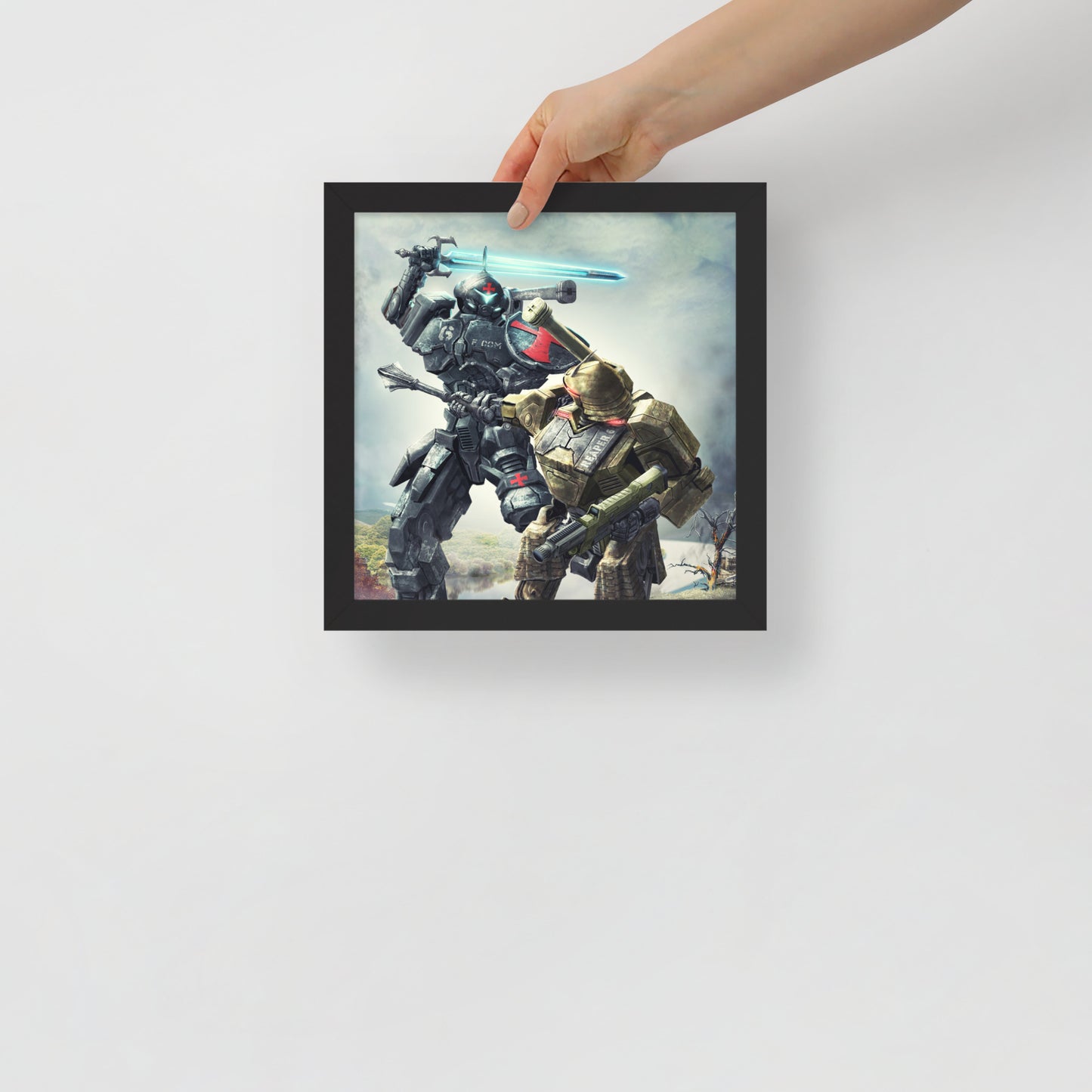Framed poster